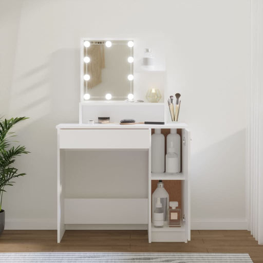 Masă de toaletă cu LED, alb, 86,5x35x136 cm - WALTI WALTI