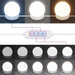 Masă de toaletă cu LED, gri beton, 86,5x35x141 cm - WALTI WALTI