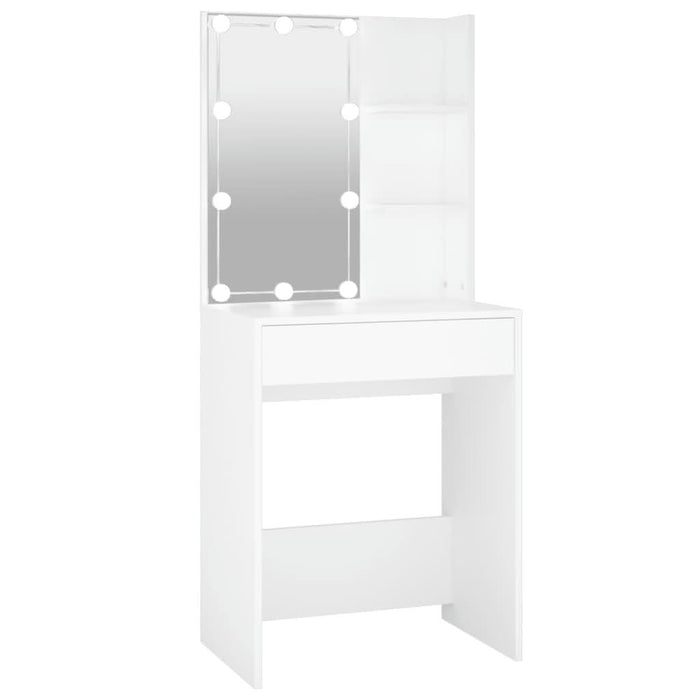 Masă de toaletă cu LED, alb, 60x40x140 cm - WALTI WALTI