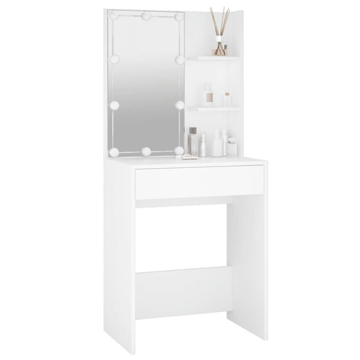 Masă de toaletă cu LED, alb, 60x40x140 cm - WALTI WALTI