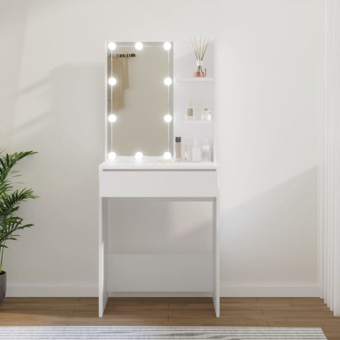 Masă de toaletă cu LED, alb, 60x40x140 cm - WALTI WALTI