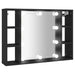 Dulap cu oglindă și LED, negru, 76x15x55 cm - WALTI WALTI