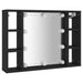 Dulap cu oglindă și LED, negru, 76x15x55 cm - WALTI WALTI