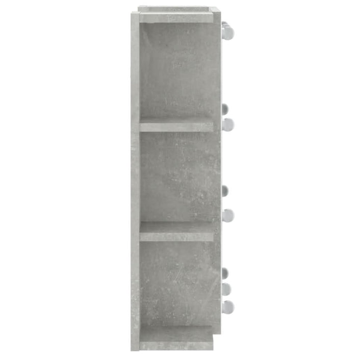 Dulap cu oglindă și LED, gri beton, 70x16,5x60 cm - WALTI WALTI