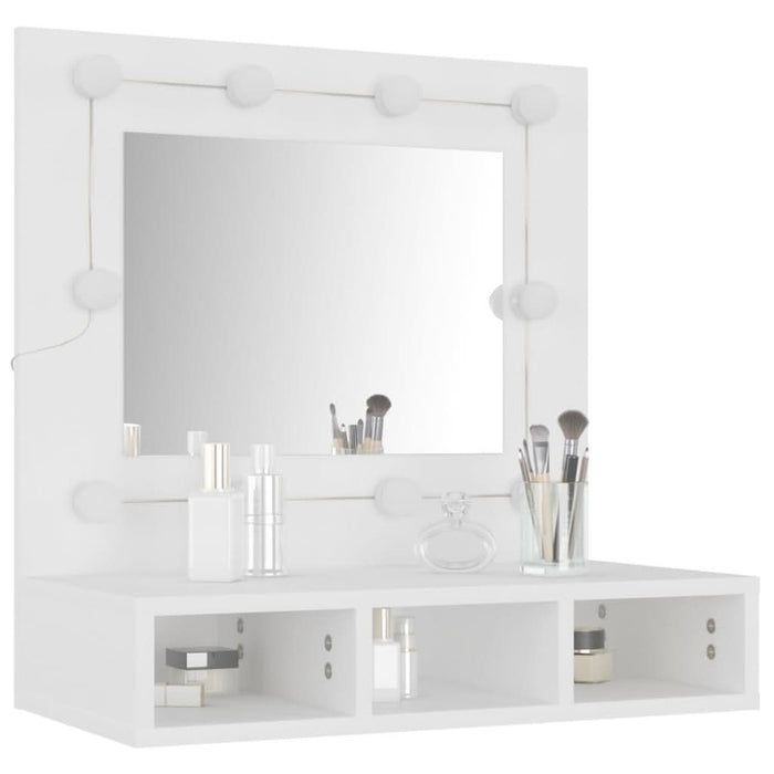 Dulap cu oglindă și LED, alb, 60x31,5x62 cm - WALTI WALTI