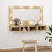 Dulap cu oglindă și LED, stejar sonoma, 90x31,5x62 cm - WALTI WALTI