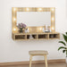 Dulap cu oglindă și LED, stejar sonoma, 90x31,5x62 cm - WALTI WALTI
