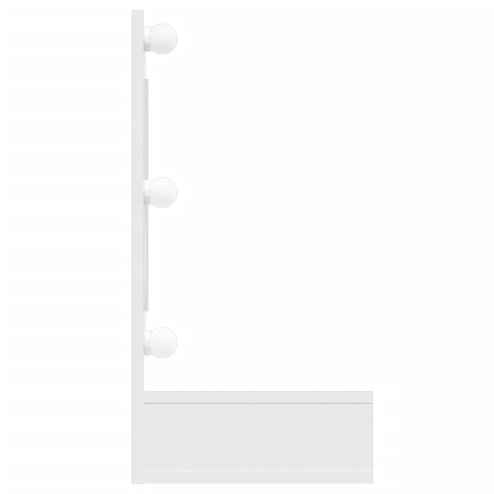 Dulap cu oglindă și LED, alb extralucios, 90x31,5x62 cm - WALTI WALTI