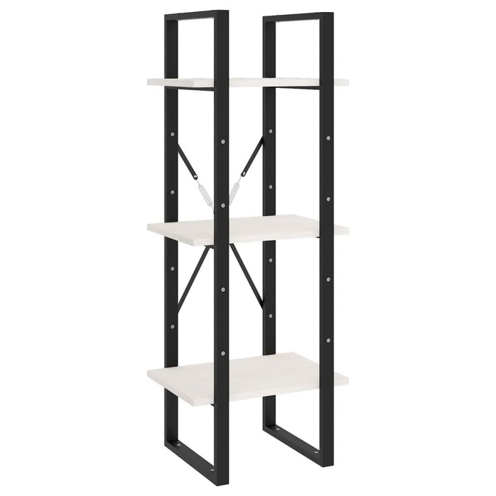 Bibliotecă cu 5 rafturi, alb, 40x30x175 cm, lemn masiv de pin - WALTI WALTI