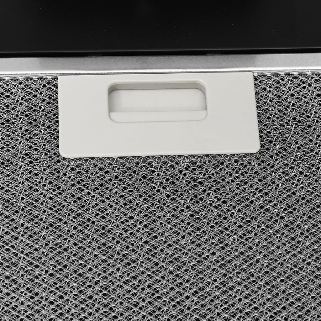 Hotă de perete, negru, 90 cm, oțel și sticlă securizată - WALTI