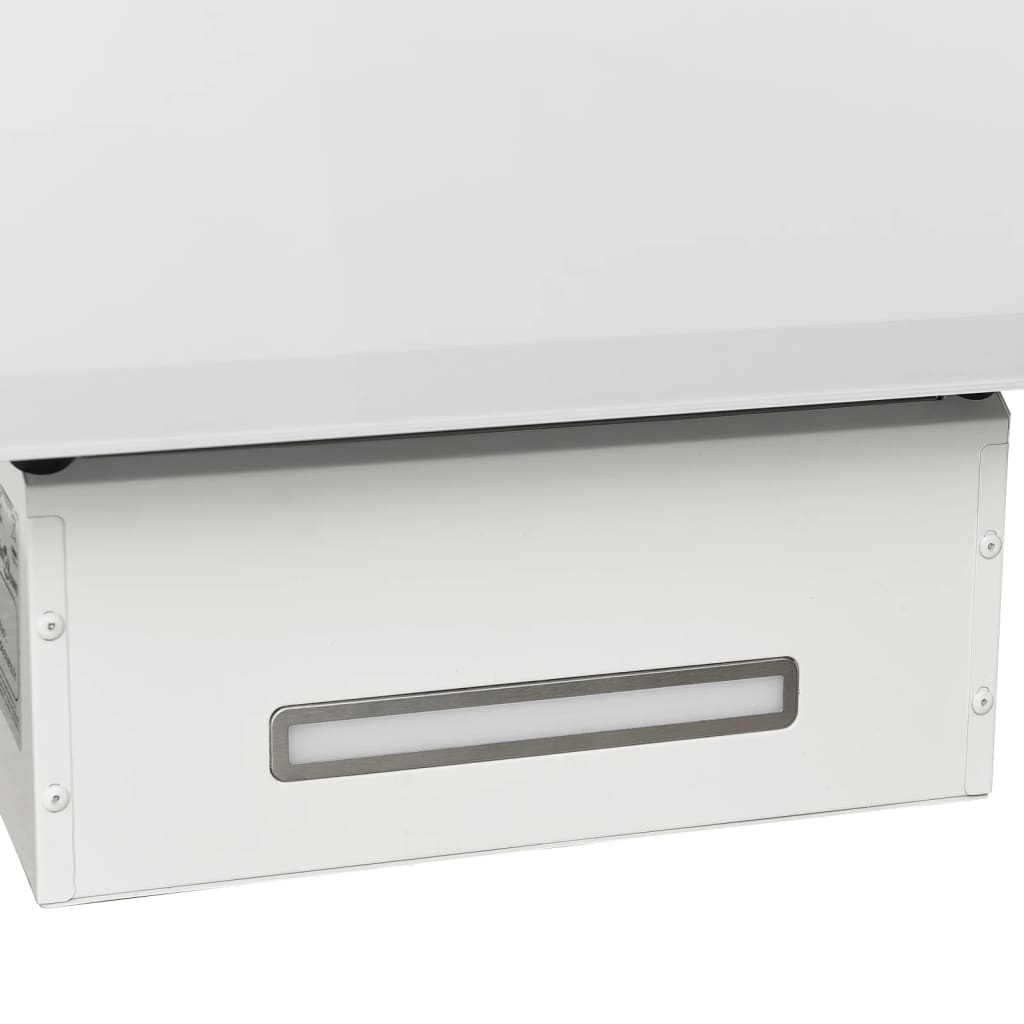 Hotă de perete, alb, 90 cm, oțel și sticlă securizată - WALTI