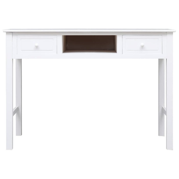 Birou, alb, 108x45x76 cm, lemn masiv de paulownia - WALTI WALTI