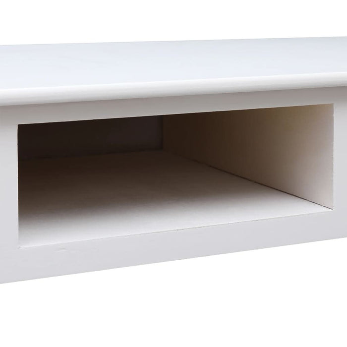 Birou, alb, 108x45x76 cm, lemn masiv de paulownia - WALTI WALTI