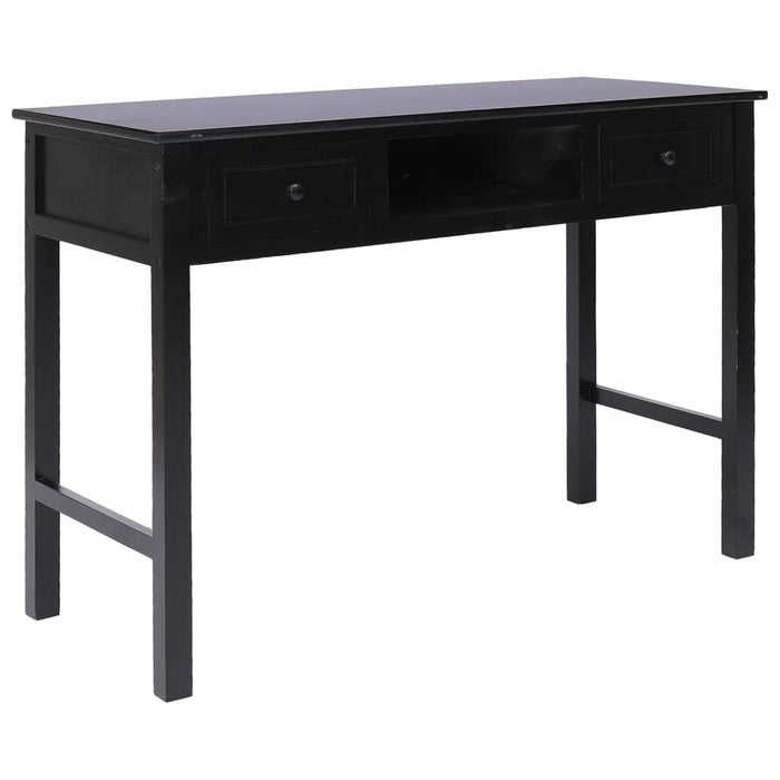 Birou, negru, 108x45x76 cm, lemn masiv de paulownia - WALTI WALTI