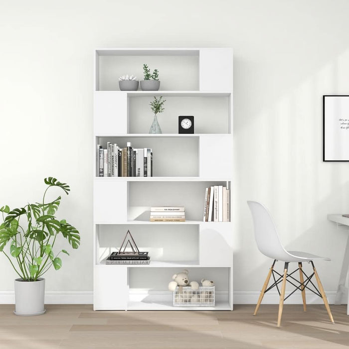 Bibliotecă/Separator cameră, alb, 100x24x188 cm - WALTI WALTI