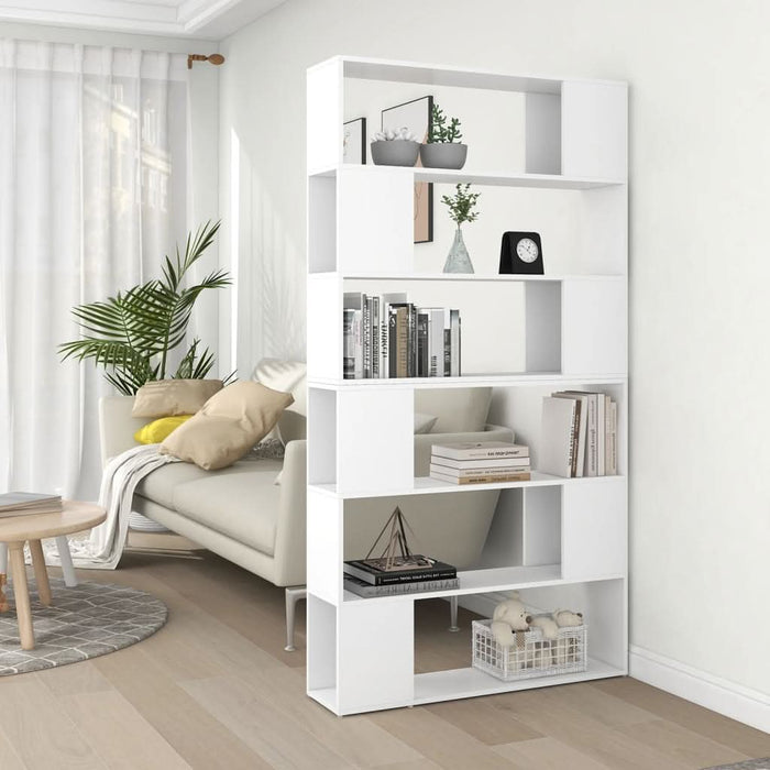 Bibliotecă/Separator cameră, alb, 100x24x188 cm - WALTI WALTI