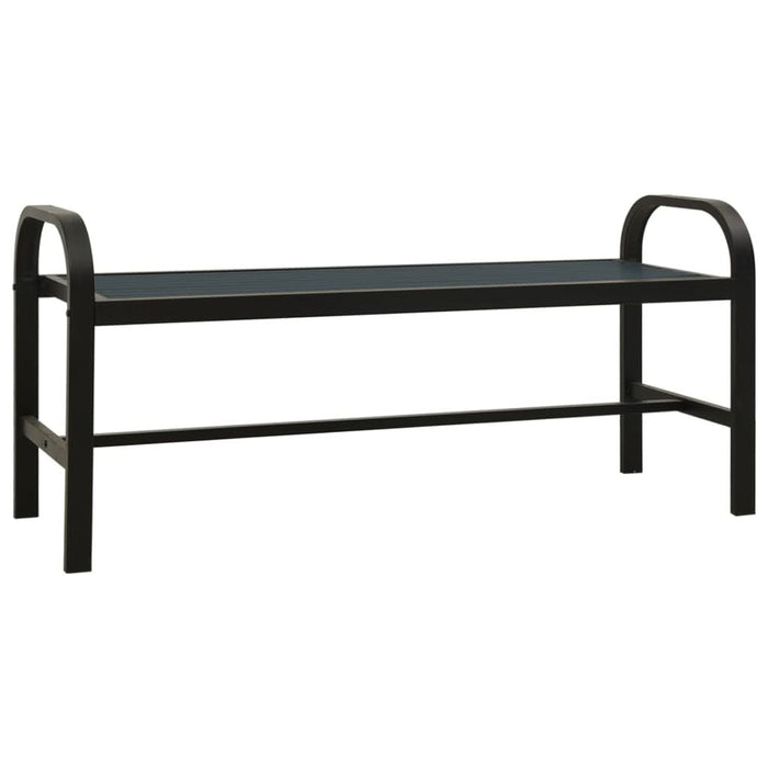 Bancă de grădină, negru, 124,5 cm, oțel și WPC - WALTI WALTI