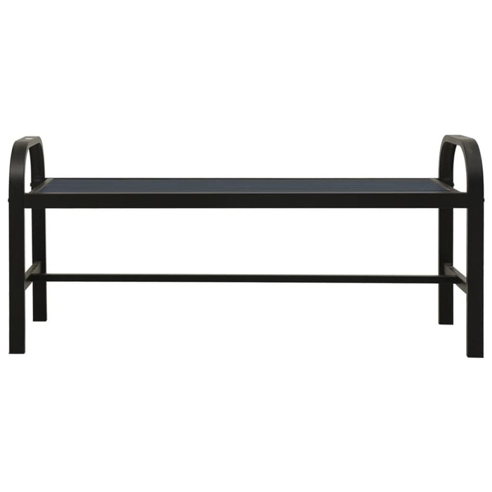 Bancă de grădină, negru, 124,5 cm, oțel și WPC - WALTI WALTI