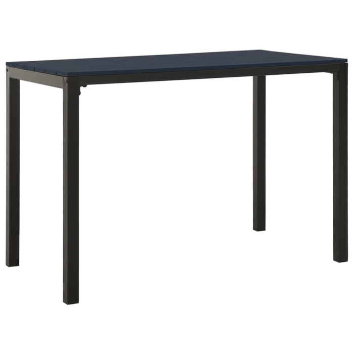 Set mobilier de grădină, 3 piese, negru, WPC și oțel - WALTI WALTI