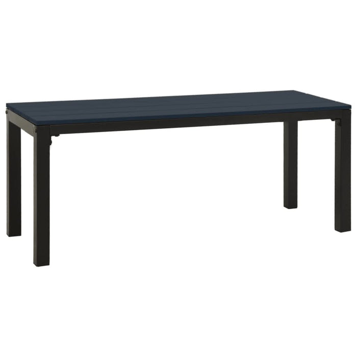 Set mobilier de grădină, 3 piese, negru, WPC și oțel - WALTI WALTI