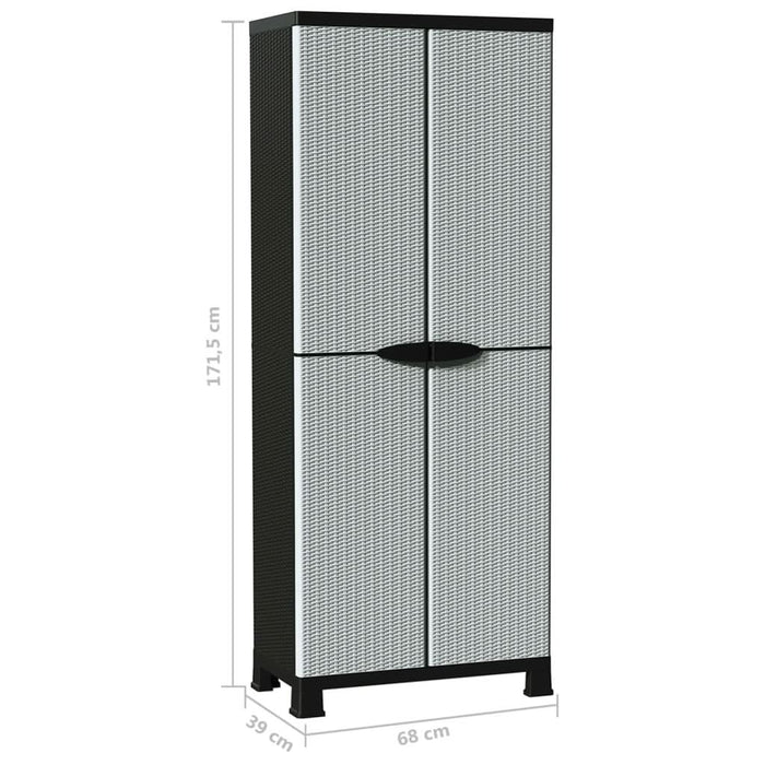 Dulap, 68x39x171,5 cm, design de ratan - WALTI WALTI