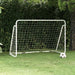 Poartă de fotbal cu plasă, alb, 180x90x120 cm, oțel - WALTI WALTI
