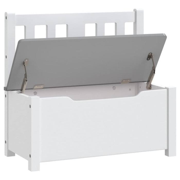 Bancă de depozitare pentru copii, alb/gri, 60x30x55 cm, MDF - WALTI WALTI