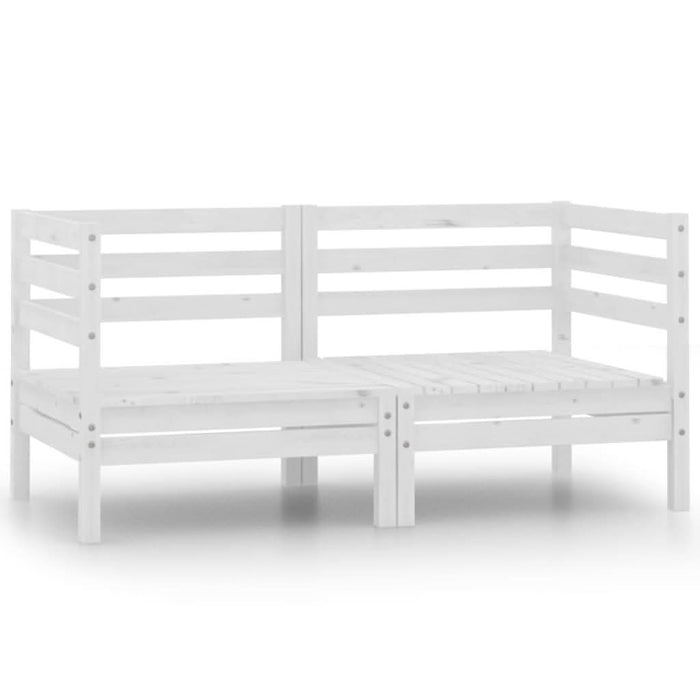 Set mobilier de grădină cu 2 locuri, alb, lemn masiv de pin - WALTI WALTI