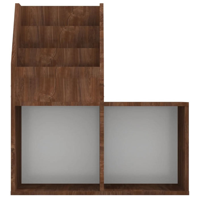 Raft reviste copii, stejar maro, 71x30x78,5cm, lemn prelucrat - WALTI WALTI