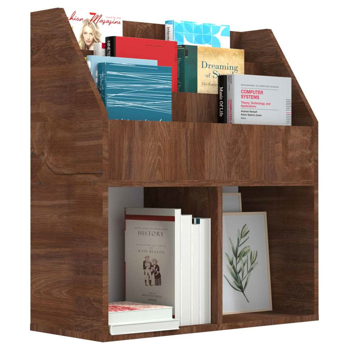 Raft reviste copii, stejar maro, 71x30x78,5cm, lemn prelucrat - WALTI WALTI
