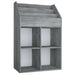 Raft de reviste pentru copii, gri, 71x30x114 cm, lemn prelucrat - WALTI WALTI