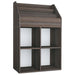 Raft reviste copii gri/stejar sonoma 71x30x114cm lemn prelucrat - WALTI WALTI