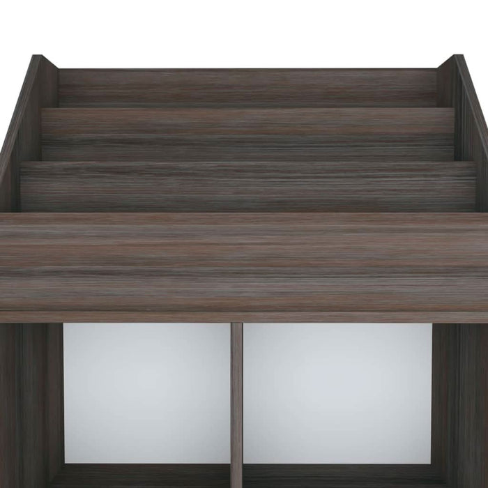 Raft reviste copii gri/stejar sonoma 71x30x114cm lemn prelucrat - WALTI WALTI