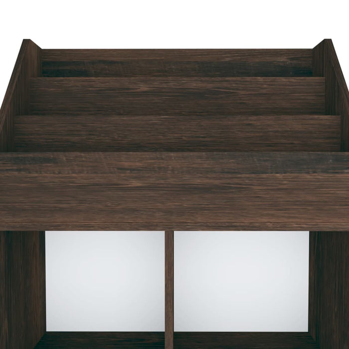 Raft reviste copii, stejar afumat, 71x30x114 cm, lemn prelucrat - WALTI WALTI