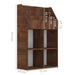Raft reviste copii, stejar maro, 71x30x114 cm, lemn prelucrat - WALTI WALTI