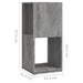 Dulap rotativ, gri beton, 34,5x34,5x75,5 cm, lemn prelucrat - WALTI WALTI