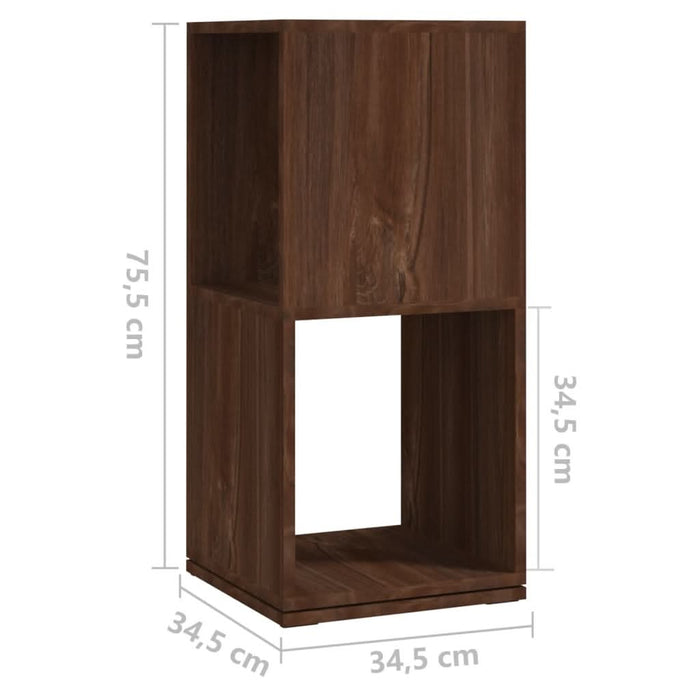 Dulap rotativ, stejar maro, 34,5x34,5x75,5 cm, lemn prelucrat - WALTI WALTI