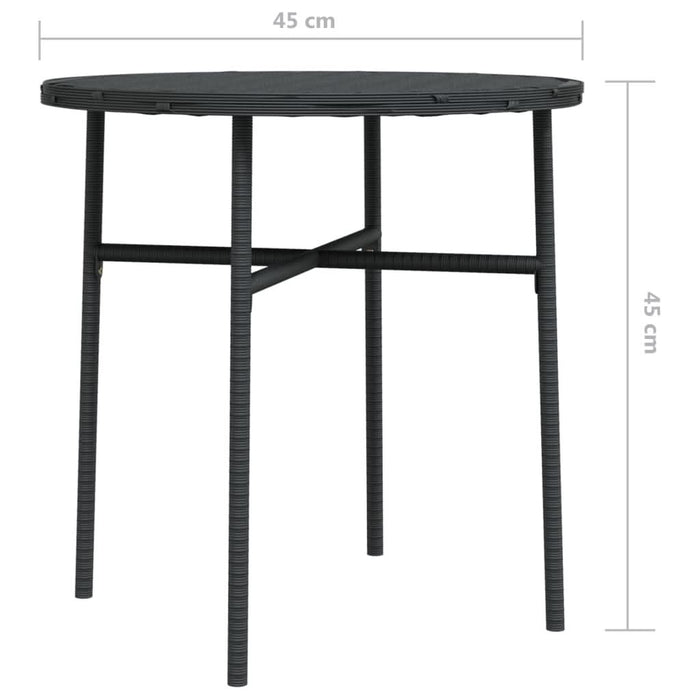 Măsuță de ceai, negru, 45 cm, poliratan - WALTI WALTI