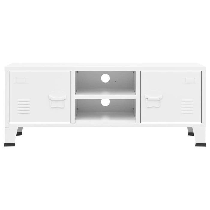 Dulap TV industrial, alb, 105x35x42 cm, metal - WALTI WALTI