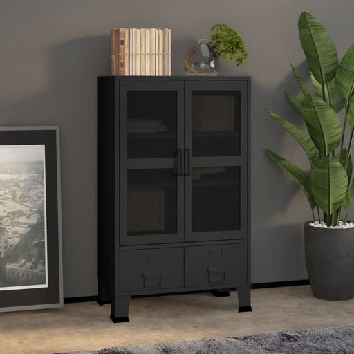 Dulap industrial de depozitare, negru, 70x40x115 cm, metal - WALTI WALTI