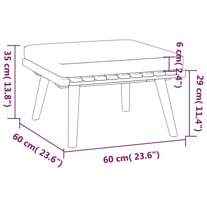 Set mobilier de grădină cu perne, 4 piese, lemn masiv de acacia - WALTI WALTI