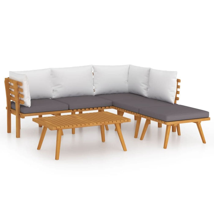 Set mobilier de grădină cu perne, 6 piese, lemn masiv acacia - WALTI WALTI