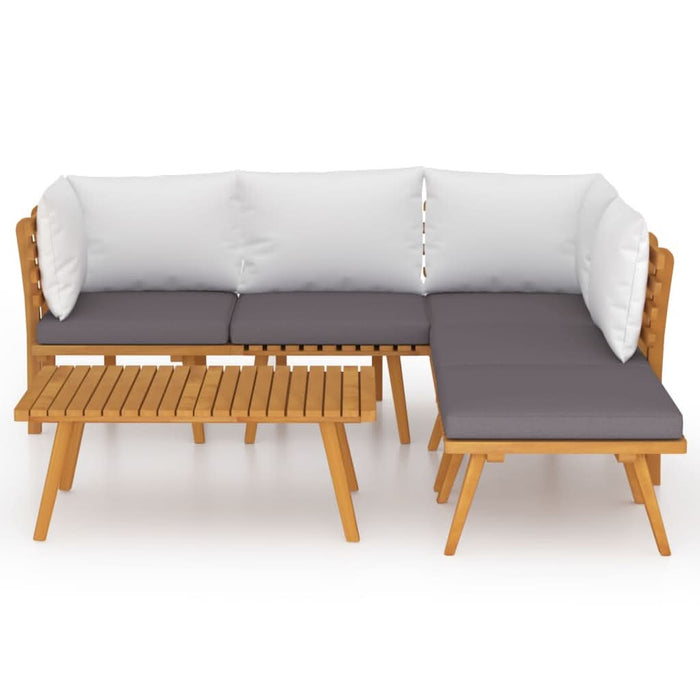 Set mobilier de grădină cu perne, 6 piese, lemn masiv acacia - WALTI WALTI