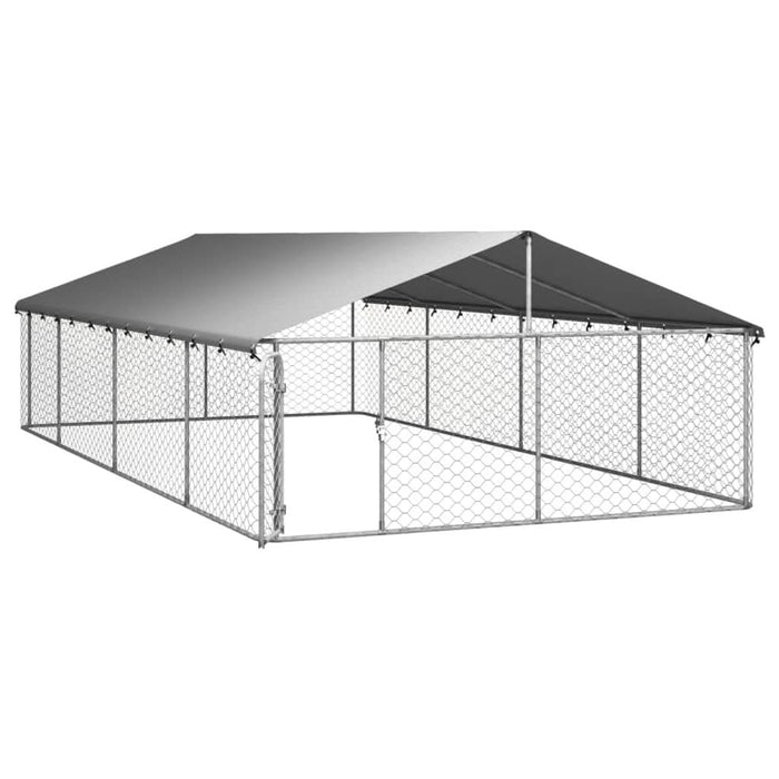 Padoc pentru câini de exterior, cu acoperiș, 600x300x150 cm - WALTI WALTI