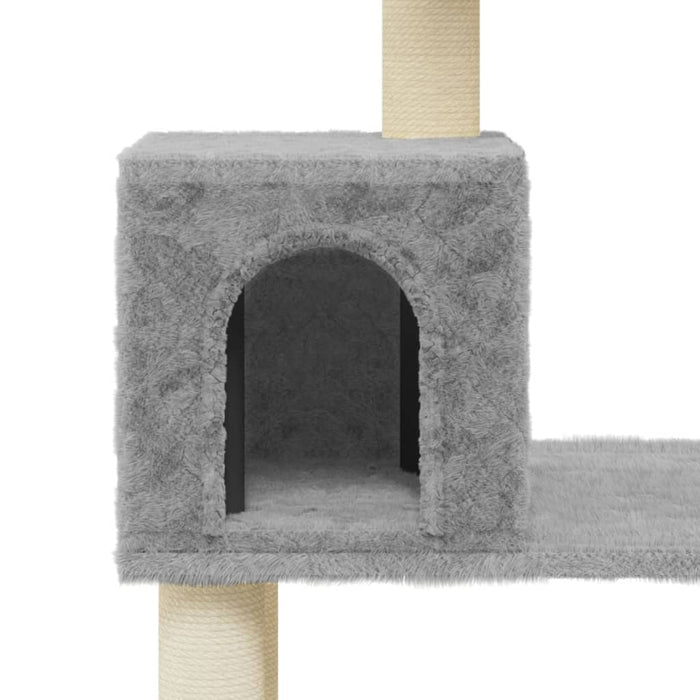 Ansamblu pisici cu stâlpi din funie de sisal gri deschis 147 cm - WALTI WALTI