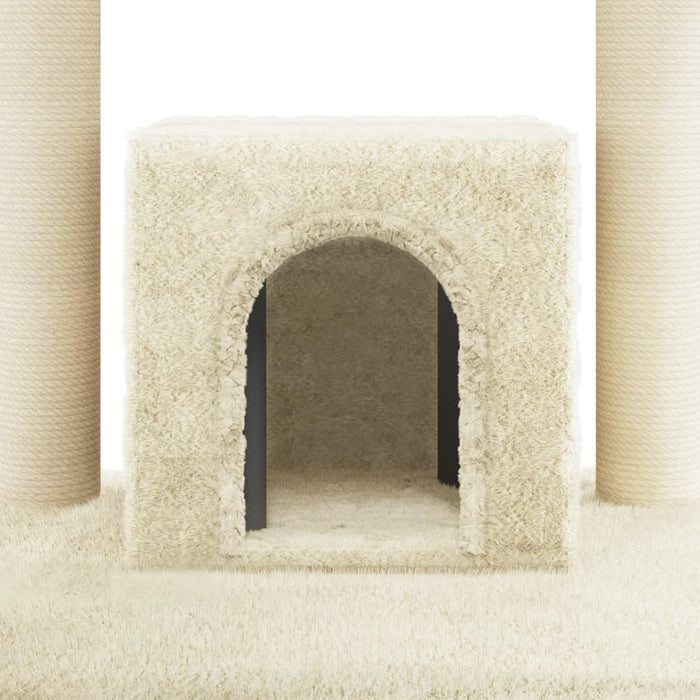 Ansamblu pisici cu stâlpi din funie de sisal, crem, 110 cm - WALTI WALTI