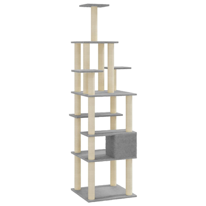 Ansamblu pisici, stâlpi din funie sisal, gri deschis, 183 cm - WALTI WALTI