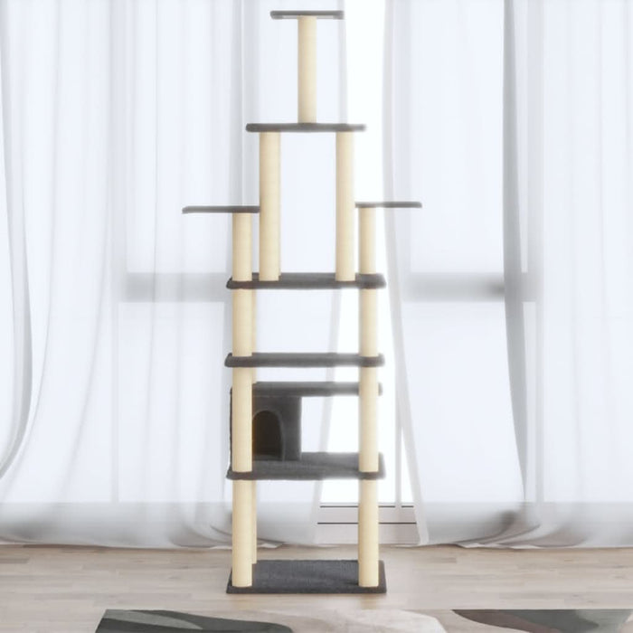 Ansamblu pisici, stâlpi din funie sisal, gri închis, 183 cm - WALTI WALTI