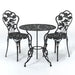 Set mobilier bistro, 3 piese, negru, aluminiu turnat - WALTI WALTI