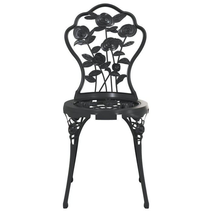 Set mobilier bistro, 3 piese, negru, aluminiu turnat - WALTI WALTI